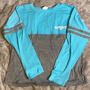 Blue and Gray Washington DC Long-Sleeve T-Shirt